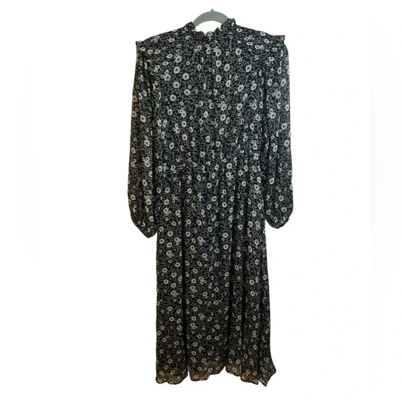 Mango Floral Peasant Cottagecore Midi Dress - Picture 3 of 6